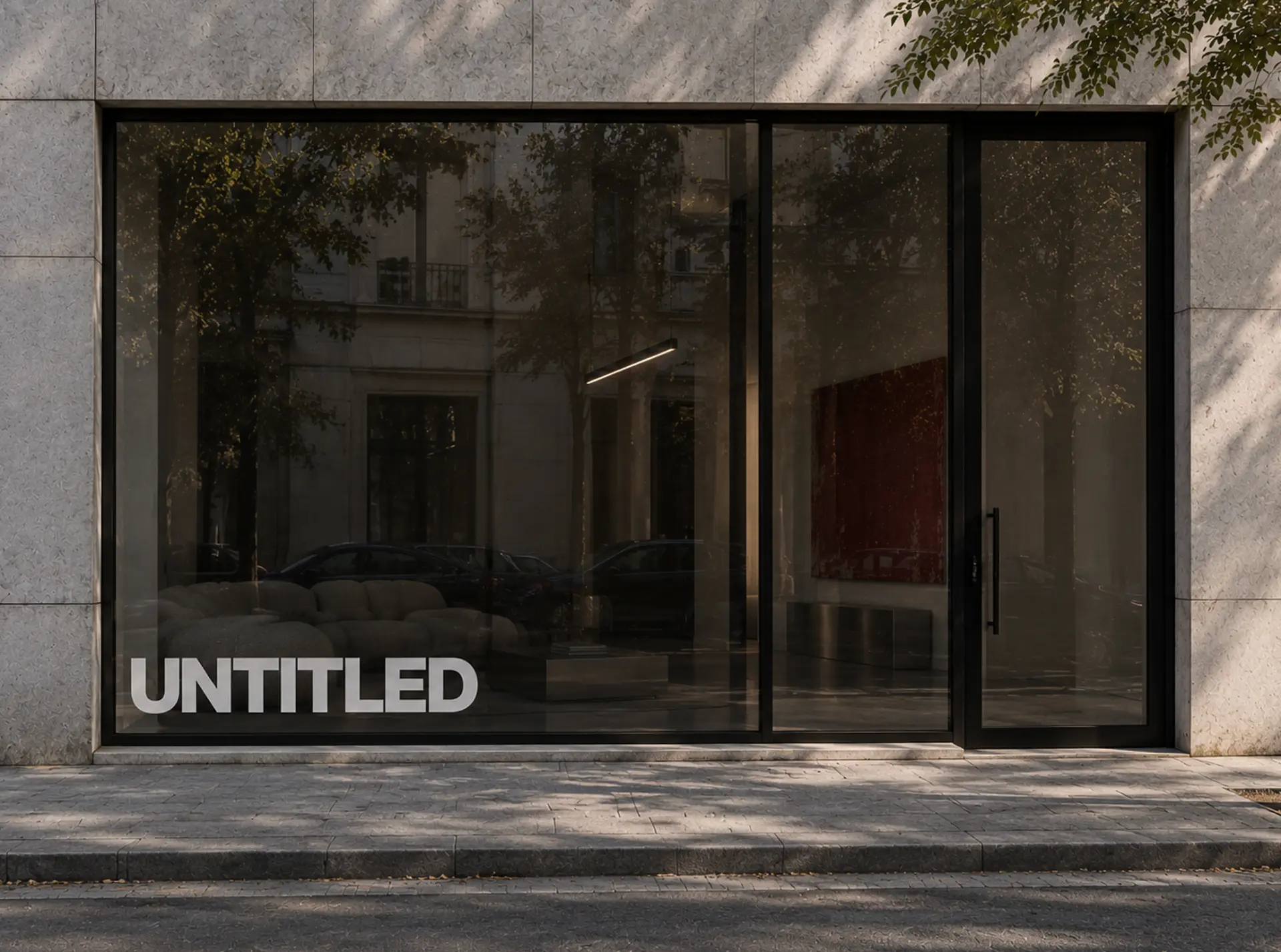 UNTITLED storefront window on the street